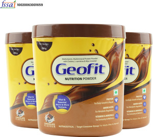 geofit nutrition powder chocolate flavour  high-calorie protein powder protein blends