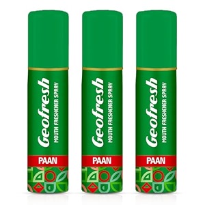 geofresh paan flavoured mouth freshener  150 sprays  natural breath freshener  instantly eliminates bad breath  alcohol-free  herbal ingredients  pocket-friendly mouth spray for daily use pack of 3 15g each
