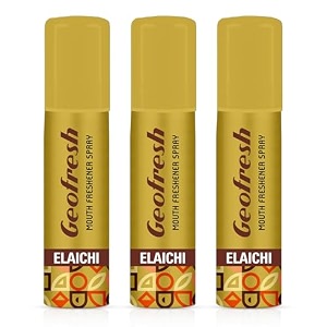 geofresh elaichi breath refresh  your pocket-sized burst of natural freshness  power of 150 sprays in a bottle  fights odour amp supports oral hygiene  alcohol-free and on-the-go use pack of 3 15g each