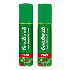 geofresh paan flavoured mouth freshener  150 sprays  natural breath freshener  instantly eliminates bad breath  alcohol-free  herbal ingredients  pocket-friendly mouth spray for daily use pack of 2 15g each