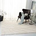 Geometric Wave Shaggy Carpet for Living Room