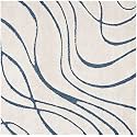 Geometric Wave Square Shaggy Carpet for Living