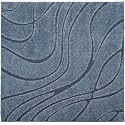 Geometric Wave Square Shaggy Carpet for Living