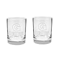 Georgetown Hoyas 2-Sided Satin Finish Rock Glass Set of 2 14oz