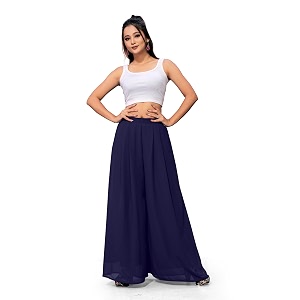 georgette bonanza soft flared palazzo mid waist