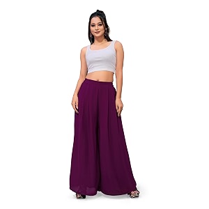 georgette bonanza soft flared palazzo mid waist