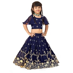 Georgette Embroidered traditional Readymade Lehenga Choli For