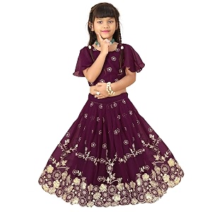 Georgette Embroidered traditional Readymade Lehenga Choli For