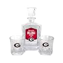 Georgia Bulldogs Decanter Set with Two Rocks Glasses 25oz
