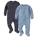 Gerber Baby 2-pack 2-way Zip Thermal Footed Sleep 'N Play