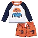 Gerber Baby &amp; Toddler Boys Long Sleeved Rashguard Swim Bathing Suit Set