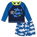 Gerber Baby &amp; Toddler Boys Long Sleeved Rashguard Swim Bathing Suit Set