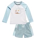 Gerber Baby &amp; Toddler Boys Long Sleeved Rashguard Swim Bathing Suit Set
