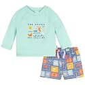 Gerber Baby &amp; Toddler Boys Long Sleeved Rashguard Swim Bathing Suit Set