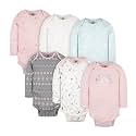 Gerber Baby Bodysuits Long-Sleeve Cotton Onesies 6-Pack