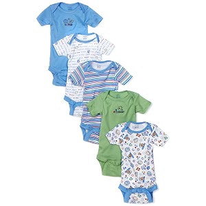 gerber baby bodysuits short sleeve variety 5-pack unisex