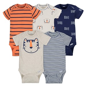 gerber baby bodysuits short sleeve variety 5-pack unisex