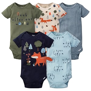 gerber baby bodysuits short sleeve variety 5-pack unisex