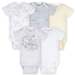 gerber baby bodysuits short sleeve variety 5-pack unisex