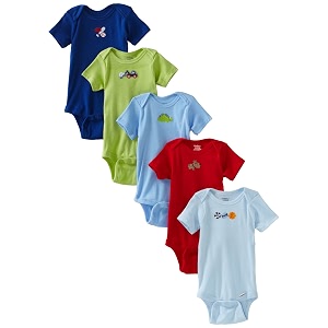 gerber baby bodysuits short sleeve variety 5-pack unisex