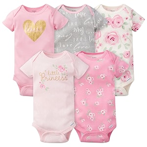 gerber baby bodysuits short sleeve variety 5-pack unisex