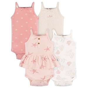gerber baby bodysuits sleeveless cotton tank multi-pack for boys newborn
