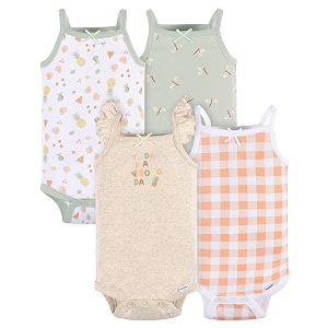 gerber baby bodysuits sleeveless cotton tank multi-pack for boys newborn
