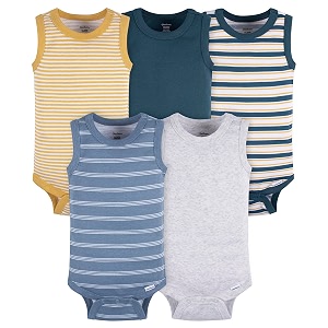 gerber baby bodysuits sleeveless cotton tank multi-pack for boys newborn
