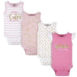 gerber baby bodysuits sleeveless cotton tank multi-pack for boys newborn