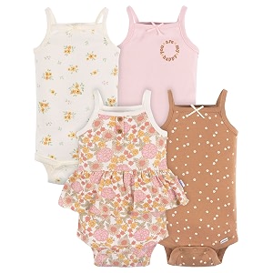 gerber baby bodysuits sleeveless cotton tank multi-pack for boys newborn