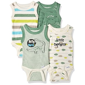 gerber baby bodysuits sleeveless cotton tank multi-pack for boys newborn