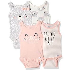 gerber baby bodysuits sleeveless cotton tank multi-pack for boys newborn
