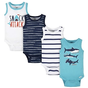gerber baby bodysuits sleeveless cotton tank multi-pack for boys newborn