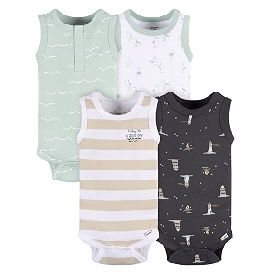 gerber baby bodysuits sleeveless cotton tank multi-pack for boys newborn