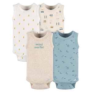 gerber baby bodysuits sleeveless cotton tank multi-pack for boys newborn