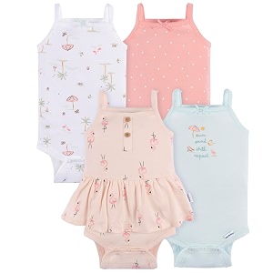 gerber baby bodysuits sleeveless cotton tank multi-pack for boys newborn
