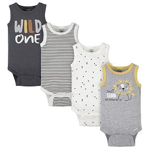 gerber baby bodysuits sleeveless cotton tank multi-pack for boys newborn