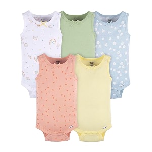 gerber baby bodysuits sleeveless cotton tank multi-pack for boys newborn