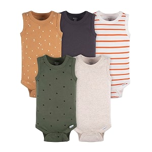 gerber baby bodysuits sleeveless cotton tank multi-pack for boys newborn