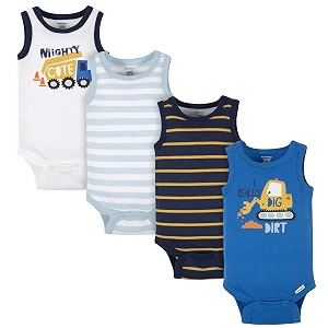gerber baby bodysuits sleeveless cotton tank multi-pack for boys newborn