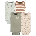 Gerber Baby Bodysuits Sleeveless Cotton Tank Multi-Pack for Boys Newborn