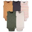 Gerber Baby Bodysuits Sleeveless Cotton Tank Multi-Pack for Boys Newborn