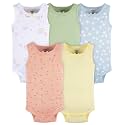 Gerber Baby Bodysuits Sleeveless Cotton Tank Multi-Pack for Boys Newborn