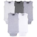 Gerber Baby Bodysuits Sleeveless Cotton Tank Multi-Pack for Boys Newborn