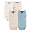 Gerber Baby Bodysuits Sleeveless Cotton Tank Multi-Pack for Boys Newborn