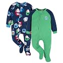 Gerber Baby Boys 2-Pack Flame Resistant Fleece Footed Pajamas