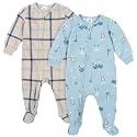 Gerber Baby Boys 2-Pack Flame Resistant Fleece Footed Pajamas