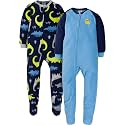 Gerber Baby Boys 2-Pack Flame Resistant Fleece Footed Pajamas