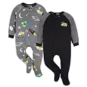 Gerber Baby Boys 2-Pack Flame Resistant Fleece Footed Pajamas