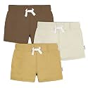Gerber Baby Boys' Baby &amp; Toddler Boys 3-Pack Pull-on Knit Shorts